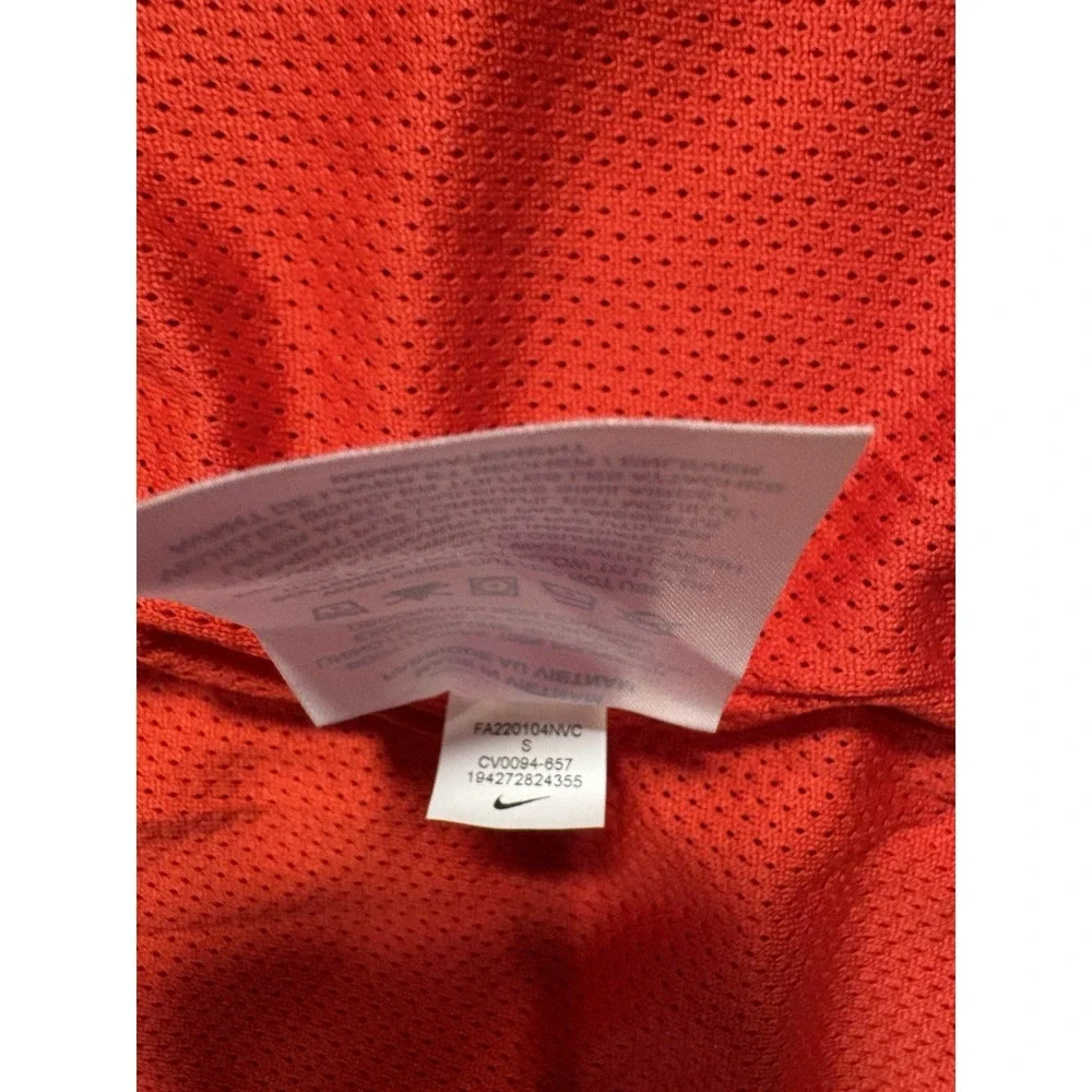 NEW Nike Dri-Fit Hooded Wind Coaches Jacket Full Zip Vented Red Men Small CV0094